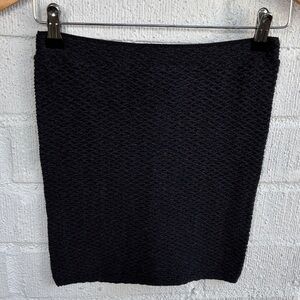 Emilio Cavallini Stretch Texture Black Women's Pencil Skirt sz OS